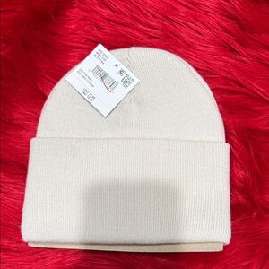 Cream Knit Beanie